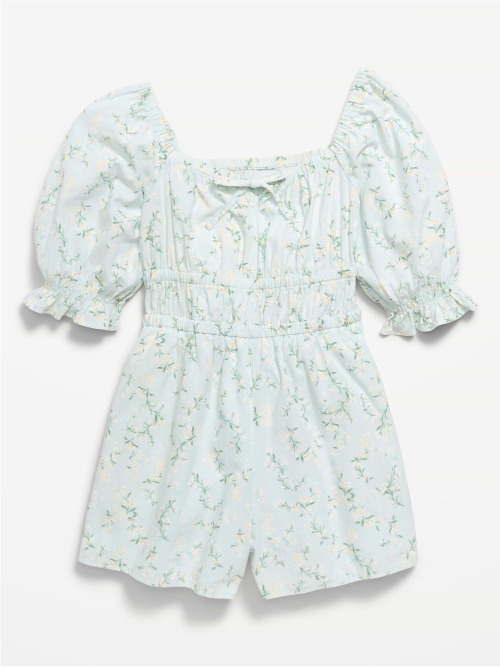 Light Blue Floral Romper